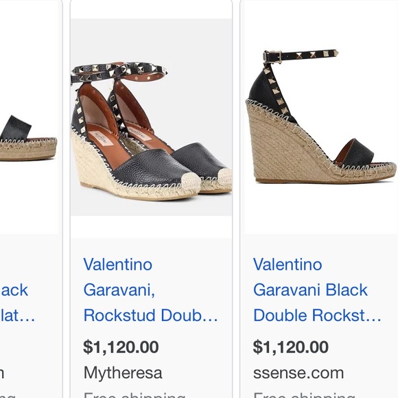 Authentic Valentino Rockstud leather espadrilles, w box/dustbag - Picture 5 of 6